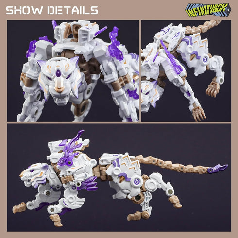 52TOYS INFINITY BOX IB-03 White Tiger Deformation Toys, Action Figure, Mecha and Cube, Birthday Gift