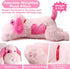 22 Inch 4.5 (22" 4.5 lbs) meowtastic Pink Dog Weighted Stuffed Animals - Pounds Weighted Plush Dog Stuffed Animals
