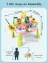 1-3 Summer Playset OKPOW Water Table for Toddlers with Pump: Play Sink with Running Water for Outdoor Indoor Activity