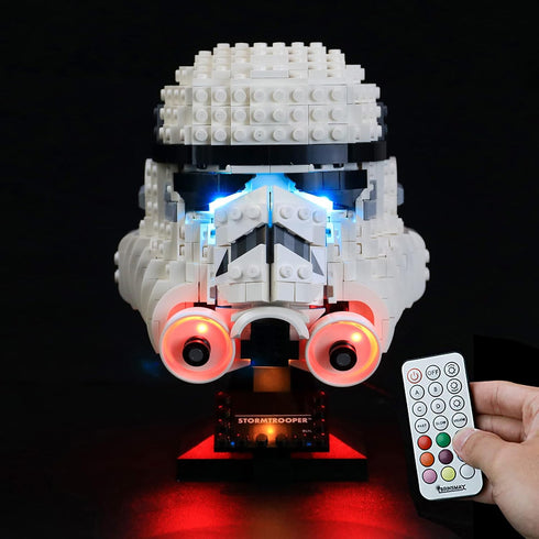 BRIKSMAX Led Lighting Kit for Stormtrooper Helmet, Compatible with Lego 75276 Building Blocks Model