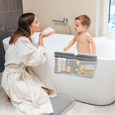 KJR Elbow Set Bath Kneeler and Rest Pad for Baby Bathing, Thick Quick Drying Memory Foam Kneeling Mat with Toy