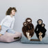 Hideekoog 2pcs Chimpanzee Hanging Stuffed Animal Mother with Baby Hangs Plush Toys, Hooks and Stuffed Animals