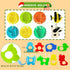 Yunerkita Set, F963 3-8 Play Dough Tools Kids Clay Molds Kit with Animal Letters Numbers Cutters Rollers Storage Box
