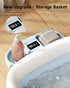 EverKiddo 36-Month Collapsible Baby Bathtub, Large Infant Bath Tub with Thermometer & Cute Soft Cushion for Newborn