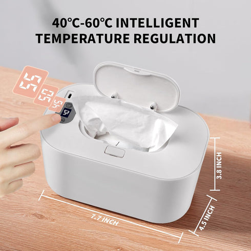 Hebafri 5 Baby Wipe Warmer and Baby Wet Wipes Dispenser, Modes of Temperature Heating Control Portable Diaper Wipes