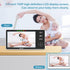 Blemil 5.5" 4000mAh Baby Monitor, HD Split-Screen with Battery, Panoramic Zoom Video Baby Monitor with Camera