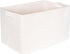 MINTWOOD Design 22in Extra Large Blanket Basket Holder, Rectangle Rope Woven Storage Baskets with Handles, Creamy White