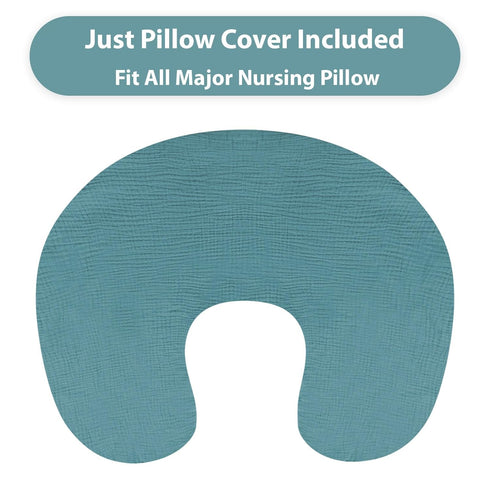 Hooyax Baby Muslin Nursing Pillow Cover and Waterproof Nursing Pillow Cover, Soft and Stretchy Feeding Nursing Covers