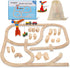 KiToyWod Set 62pcs, Pack 3-10 (62 Wooden Train Track Wood Railway Systems Accessories Expansion with Train + Crane