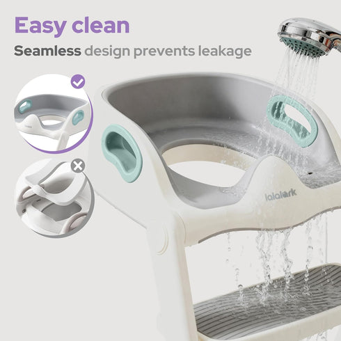 lalalark 2-in-1 Potty Training Seat, Toddler Toilet Seat with Steps, Upgrade Potty Step Stool for Toddler