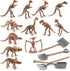 LC JoyCre 16PCS Mini Dinosaur Fossil Skeleton - Plastic Dino Figure Bones