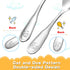 Toddler Utensils Kids Silverware Set, 8 PCS 18/10 Stainless Steel Cutlery with Dog & Cat Pattern, Dishwasher Safe