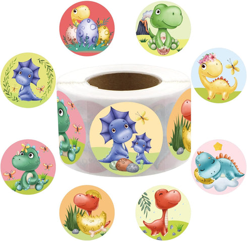 Baby Dinosaur Stickers for Kids, 500PCS Baby Shower Decorations, Classroom Reward, Birthday Party Supplies
