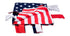 Baby Sensory Security & Teething Closed Ribbon Tag Lovey Blanket, 14”X18” American Flag