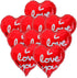 BinaryABC Valentines Day Decorations, Love Heart Foil Balloons, I Love You Balloon, 10Pcs (Red)