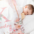 Personalized Baby Blanket with Name, Custom Floral Name Blanket Toddler Girls Soft Flannne Receiving Blankets