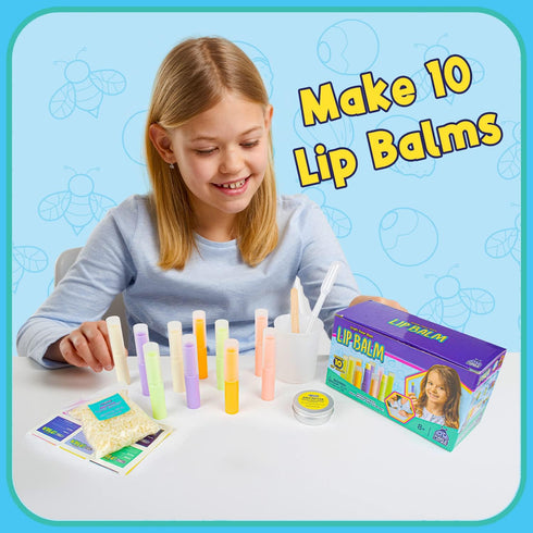 Lip Balm Making Kit for Girls - Natural Ingredients, Cool Birthday Gifts for 10 Year Old Girls, Skin Care for Kids