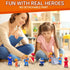 8-Set Community FUNERICA Bendable Play People Figures for Kids - Firefighters, Police Officers, Construction Workers