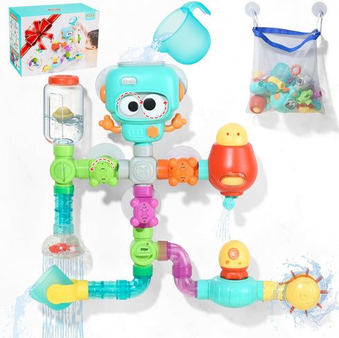 BYKASIST Bath Toys for Kids Ages 4-8 | 27PCS DIY Water Pipe Assembly