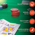 58 64 Inch Felt Card Game Table Cover for Playing Cards Poker, Mahjong, Domino, Bridge and Board Game, Elastic Fitted