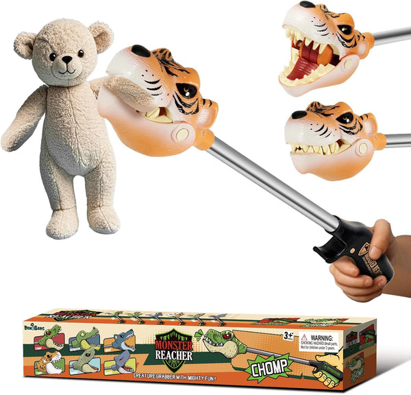 DINOBROS Tiger Grabber Toys Pincher Snapper Chomper Monster Reacher Robot Hand Animal