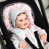 Pack Set, of Baby Car Seat Head Support and Nursing Pillow Cover Ultra Soft Comfortable