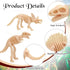 VICROIC 60 PCS Dinosaur Fossil Skeletons, Assorted Dinosaur Skeleton Toys Figures for Science Play Dino Sand Dig Party