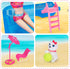 BETTINA Pool Playset with Glam Pool, Slide, Beach Chair, Umbrella, Dog for 12 Inch Dolls