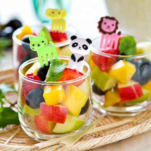GO FRESH Food Picks for Kids, 30 Pieces Animal Bento Deco Set, Mini Cartoon Toothpick for Baby Showers and Kids Parties
