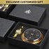 Mechaniker Golden Fidget Spinner Solar Energy Toy, Car Air Freshener Dashboard Decoration Powered by Sunshine, Cool