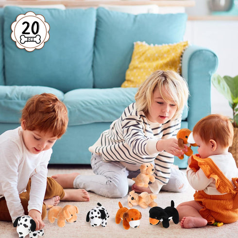Sosation 20 Pcs Mini Plush Stuffed Puppy: Soft Plush Dog Party Favor Gift Toy for Kids and Goodie Bags