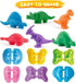 Sets 37 Dinosaur Color Dough Toys, Pieces Dino Theme Color Dough Tools Accessories with Volcano and Fossils for Boys