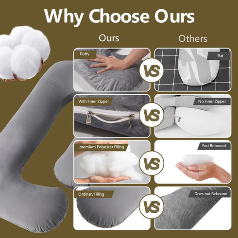 Pregnancy Pillow, G-Shape Full Body Pillow, Maternity Pillow for Side Sleeper, Pregnancy Body Pillow for Pregnant Women