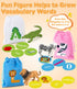 Set 104 26 Alphabet Learning Toys for Toddlers, Word Work Small Group with Phonics Flash Cards and Animal Figurines