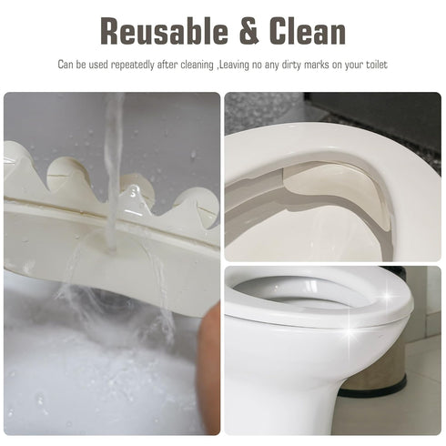 Doytn 5 (1, 7x3.3inch) Toilet Splash Guard Pee Deflector with Strong Suction Cups Urine Guard Prevents Pee Leaks Large