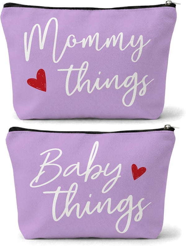 Mommy and Baby Matching Pouch Set, Mommy Things and Baby Things Bags,