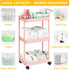 Volnamal Diaper Caddy - Plastic Diaper Organizer for Nursery Essentials, Baby Organizers and Storage, Movable Cart