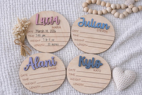 Newborn Baby Stats Sign For Hospital, Newborn Announcement Sign For Hospital, Birth Announcement Sign Photo Prop, Laser