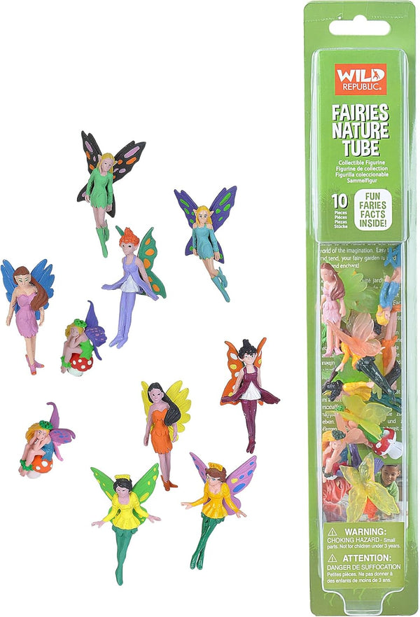 Wild Republic Fairy Figurines Tube, Fairy Toys, Ten Fairy Figures with Five