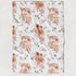 Stork Wares 30x40', (BB335) Boho Caramel Floral Personalized Baby Girl Swaddle Blanket, White