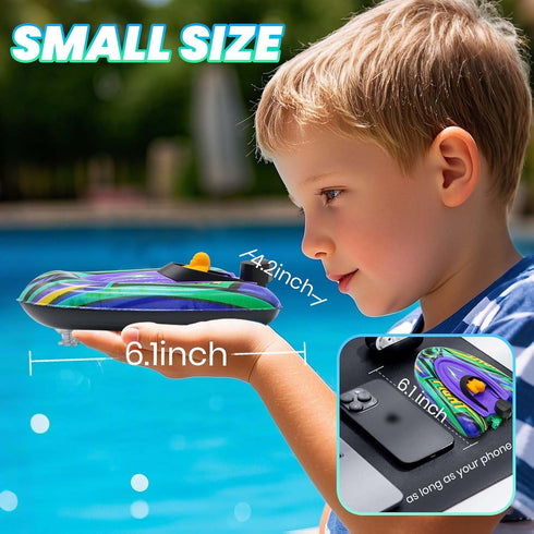 8-12 Summer Remote Control Boat for Kids with Inflatable Bumper Rechargeable Battery USB Charge rc Boat for Pool Kids