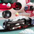 Set deAO Christmas Train Toys for Kids, Toy Train Track Locomotive Engine Battery Powered Railway Kits with Road Signs