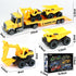 27" 3 4 5 Dwi Dowellin Large Friction Powered Construction Truck Car Toy with Excavator and Dump,Semi Truck Toys