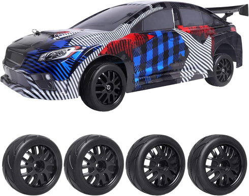 12mm Hex 1/10 On Road Wheels and Tires Soft with Foam Inserts for RC Touring Car Traxxas 4tec 2.0 Tamiya