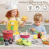 Playset Set, Set, Golray Play Kitchen Accessories, Pretend Cooking for Kids with Pots and Pans Cooking Utensils Toys