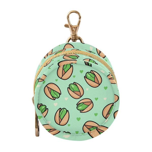 Pistachio Nuts Hearts Baby Pacifier Holder Case with Clip Portable Pacifier Storage