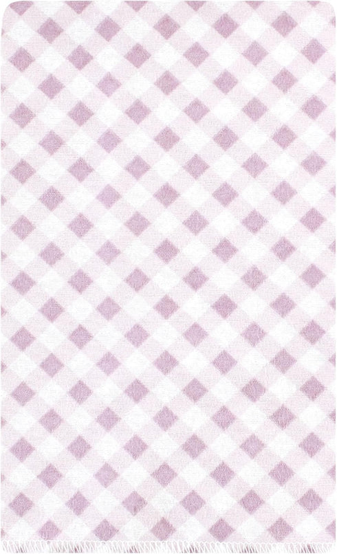 Hudson Baby Unisex Baby Cotton Flannel Burp Cloths, Purple Dainty Floral, 10 Pack
