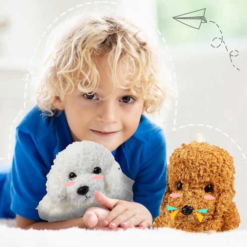 4 Pieces Dog Stuffed Animal 11 Inch Puppy Plush Toy, Valentine's Day Soft Plush Animals, 4 Colors