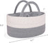 Oliver & Emilia Diaper Caddy - Portable Woven Baby Organizer Basket w/Handle, Nursery Changing Caddies & Dividers