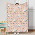 Watercolor Llama Boho Floral Leaves Baby Blanket for Boy Girl Llama Wild Plants Receiving Blanket Animal Soft Flannel Receiving Blanket Infant Newborn Toddler Nursery Bedding Blanket Playmat 30x40